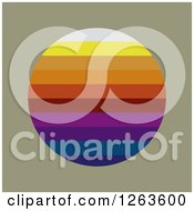 Poster, Art Print Of Colorful Gradient Sun On Tan