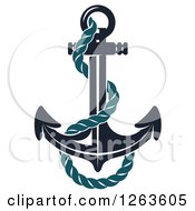 Poster, Art Print Of Nautical Navy Blue Anchor