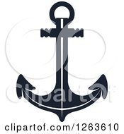 Poster, Art Print Of Nautical Navy Blue Anchor