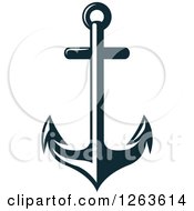 Poster, Art Print Of Nautical Navy Blue Anchor