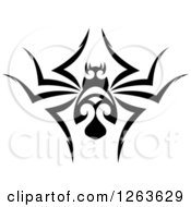 Clipart Of A Black And White Spider Royalty Free Vector Illustration by Vector Tradition SM