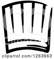Clipart Of A Black And White Chefs Toque Hat Royalty Free Vector Illustration by Vector Tradition SM