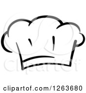 Clipart Of A Black And White Chefs Toque Hat Royalty Free Vector Illustration by Vector Tradition SM
