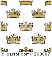 Poster, Art Print Of Seamless Pattern Background Of Gold Crowns