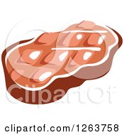Clipart Of A Steak Royalty Free Vector Illustration by Vector Tradition SM
