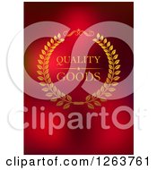 Poster, Art Print Of Quality Goods Label On Red