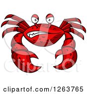 Poster, Art Print Of Snarling Red Crab