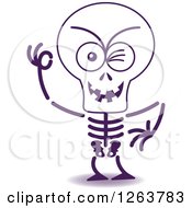 Poster, Art Print Of Halloween Skeleton Winking