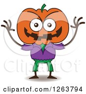 Poster, Art Print Of Halloween Jackolantern Scarecrow Winking Being Mischievous