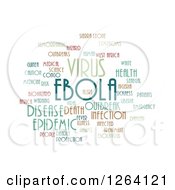Clipart Of A Colorful Ebola Virus Word Tag Collage On White Royalty Free Illustration