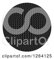 Clipart Of A 3d Carbon Fiber Sphere On White Royalty Free Illustration