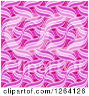 Clipart Of A Seamless Pink Weave Backgroud Pattern Royalty Free Illustration