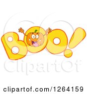 Poster, Art Print Of Pumpkin Character Scaring In Boo