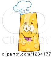 Clipart Of A Happy Chef Cheese Wedge Character Royalty Free Vector Illustration by Hit Toon
