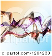 Poster, Art Print Of Colorful Waves On Gradient