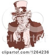 Poster, Art Print Of Sepia Uncle Sam Pointing Outwards