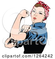 Rosie The Riveter Flexing And Facing Left
