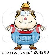 Happy Cartoon Chubby Scarecrow