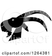 Clipart Of A Black And White Buck Goat Head Royalty Free Vector Illustration by Hit Toon