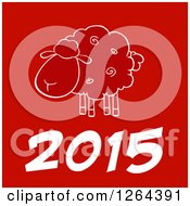 Clipart Of A Year 2015 Sheep Chinese Zodiac Design Royalty Free Vector Illustration