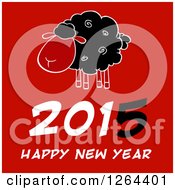 Clipart Of A Happy New Year 2015 Sheep Chinese Zodiac Design Royalty Free Vector Illustration