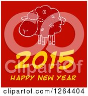 Poster, Art Print Of Happy New Year 2015 Sheep Chinese Zodiac Design