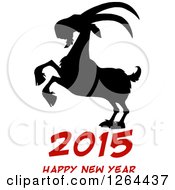 Clipart Of A Happy New Year Of The Goat 2015 Design Royalty Free Vector Illustration