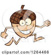 Poster, Art Print Of Happy Acorn Character Running