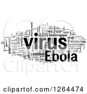Clipart Of A Black Ebola Virus Word Tag Collage On White Royalty Free Illustration