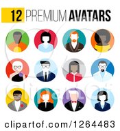 Clipart Of Business Men And Women Avatars Royalty Free Vector Illustration