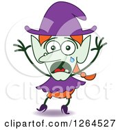 Poster, Art Print Of Scared Halloween Witch Crying