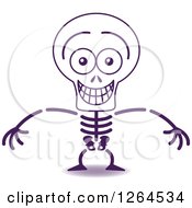 Poster, Art Print Of Halloween Skeleton Grinning From Embarrassment