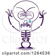 Poster, Art Print Of Sad Halloween Skeleton Crying