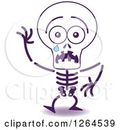 Poster, Art Print Of Scared Halloween Skeleton Crying