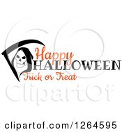Poster, Art Print Of Grim Reaper With Happy Halloween Trick Or Treat Text