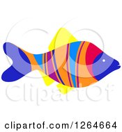 Clipart Of A Colorful Marine Fish Royalty Free Vector Illustration
