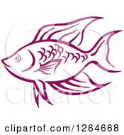 Poster, Art Print Of Sketched Purple Marine Fish