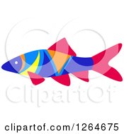 Clipart Of A Colorful Marine Loach Fish Royalty Free Vector Illustration