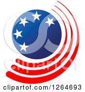 Clipart Of A Patriotic American Stars And Stripes Circle Royalty Free Vector Illustration by Vector Tradition SM