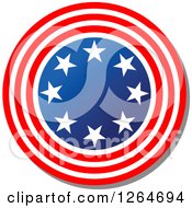 Clipart Of A Patriotic American Stars And Stripes Circle Royalty Free Vector Illustration by Vector Tradition SM