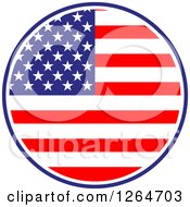 Poster, Art Print Of Patriotic American Stars And Stripes Flag Circle