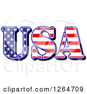 Clipart Of A Patriotic American Stars And Stripes USA Design Royalty Free Vector Illustration by Vector Tradition SM