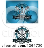 Clipart Of Oar And Anchor Designs Royalty Free Vector Illustration