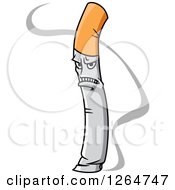 Clipart Of A Mad Smoking Cigarette Royalty Free Vector Illustration