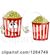 Clipart Of Popcorn Buckets Royalty Free Vector Illustration