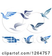 Poster, Art Print Of Flying Blue Birds