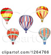 Clipart Of Hot Air Balloons Royalty Free Vector Illustration