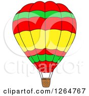 Poster, Art Print Of Red Green And Yellow Hot Air Balloon