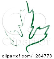 Clipart Of A Green Maple Leaf Royalty Free Vector Illustration by Vector Tradition SM