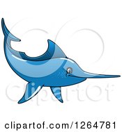 Cartoon Blue Swordfish